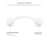 10-40PCS Clear Bioflex Acrylic Curved Barbell Retainer 14G