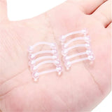 10-40PCS Clear Bioflex Acrylic Curved Barbell Retainer 14G