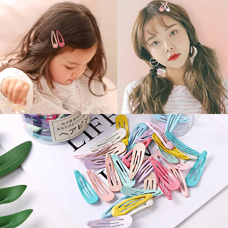 10-40Pcs Solid Color Hair Clips For Women Girls Kids Hair Accessories
