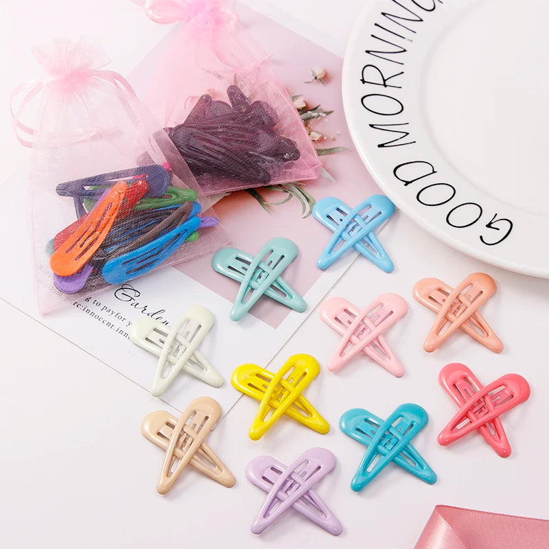 10-40Pcs Solid Color Hair Clips For Women Girls Kids Hair Accessories