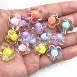 17mm Acrylic Sunflower Beads for Jewelry Making DIY (10-40pcs)