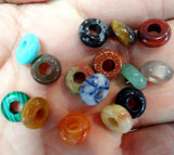 10*4MM Natural Gem Stone Quartz Crystal Abacus Shape Big Hole Beads