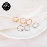 G23 Titanium Nose Ring Head Welding Ball Clip Piercing Jewelry
