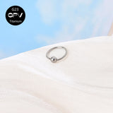 G23 Titanium Nose Ring Head Welding Ball Clip Piercing Jewelry
