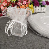 Round Organza Drawstring Jewelry Bags Wedding Christmas Pouches 5Z