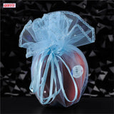Round Organza Drawstring Jewelry Bags Wedding Christmas Pouches 5Z