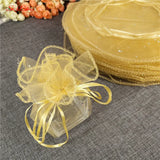 Round Organza Drawstring Jewelry Bags Wedding Christmas Pouches 5Z
