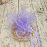 Round Organza Drawstring Jewelry Bags Wedding Christmas Pouches 5Z