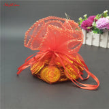 100pcs 26/35cm Organza Drawstring Bags Wedding/Gift/Fcandy
