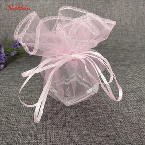 100pcs 26/35cm Organza Drawstring Bags Wedding/Gift/Fcandy