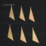 Brass Triangle Charms for Jewelry Making 40mm Thick Geometric Pendant Bulk