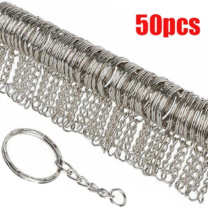 10/50Pcs Keychain Blank Keyfob Holder DIY Key Chains Keyring