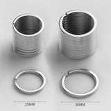 Polished Silver Keyring Stainless Steel Key Ring Round Split Keychain DIY