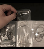10-50Pcs Transparent Jewelry Storage Bag Sealed Anti-oxidation Multi-compartment