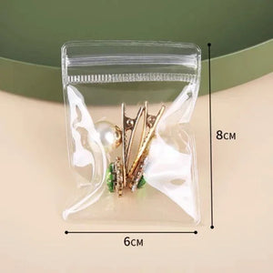 50Pcs Transparent PVC Jewelry Organizer Bags Earring Necklace Bracelet Storage