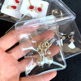 50Pcs Transparent PVC Jewelry Organizer Bags Earring Necklace Bracelet Storage