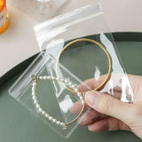50Pcs Transparent PVC Jewelry Organizer Bags Earring Necklace Bracelet Storage
