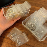 PVC Jewelry Pouches Bag Zip Lock Storage Earring Necklace Bracelet Display