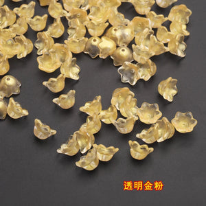 10-50pcs 12mm Flower Lampwork Beads, DIY Jewelry Making Hairpin Acces