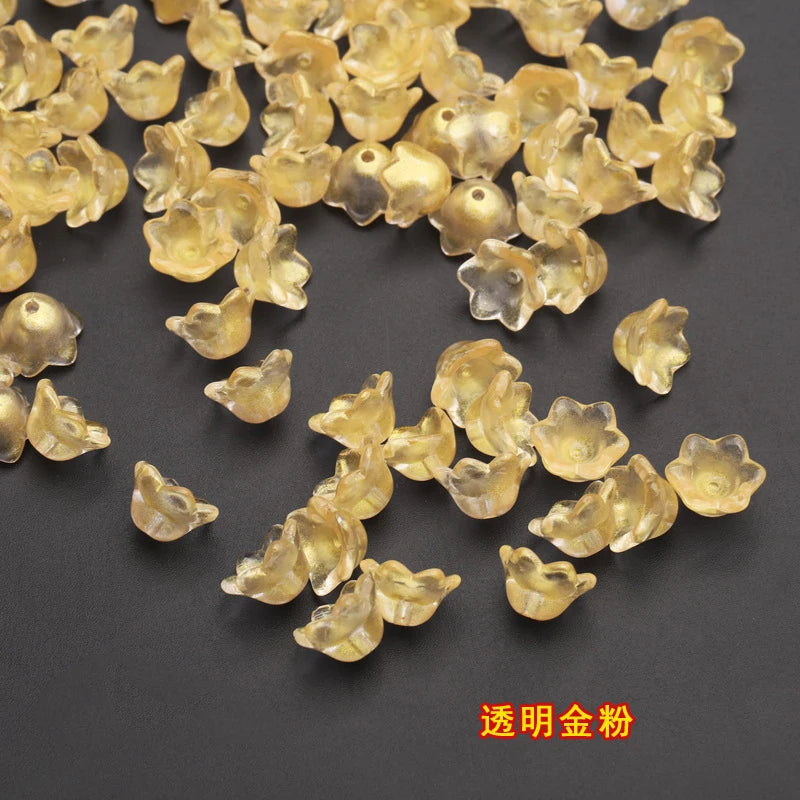 10-50pcs 12mm Flower Lampwork Beads, DIY Jewelry Making Hairpin Acces