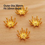 10-50pcs 20mm Flower Filigree Beads Caps Petal Pendants Charms for DIY Jewelry