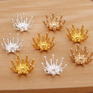 10-50pcs 20mm Flower Filigree Beads Caps Petal Pendants Charms for DIY Jewelry
