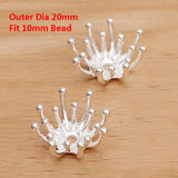 10-50pcs 20mm Flower Filigree Beads Caps Petal Pendants Charms for DIY Jewelry