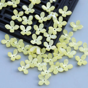 10-50pcs Flower Beads Caps Czech Glass Petal Charms Pendants for Jewelry Making
