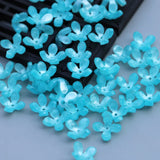 10-50pcs Flower Beads Caps Czech Glass Petal Charms Pendants for Jewelry Making