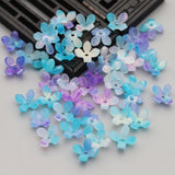 10-50pcs Flower Beads Caps Czech Glass Petal Charms Pendants for Jewelry Making