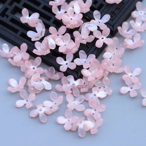 10-50pcs Flower Beads Caps Czech Glass Petal Charms Pendants for Jewelry Making