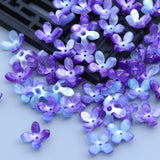 10-50pcs Flower Beads Caps Czech Glass Petal Charms Pendants for Jewelry Making