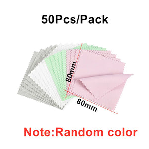 10-50pcs Silver Cleaning Polishing Cloth Soft Clean Wipe For Silver Jewelry