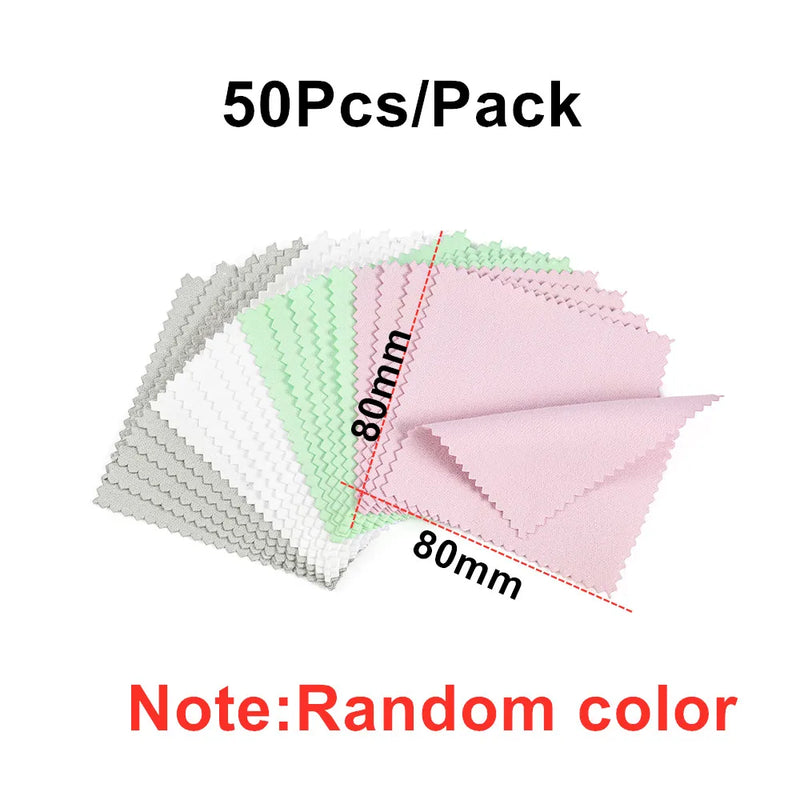 10-50pcs Silver Cleaning Polishing Cloth Soft Clean Wipe For Silver Jewelry