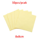 10-50pcs Silver Polishing Cloth Soft Clean Wipe For Jewelry Tool