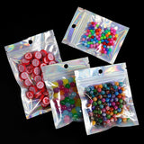 10-50pcs Iridescent Zip Lock Bags Holographic Cosmetic Makeup Pouches