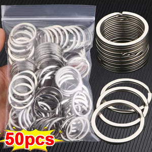 Stainless Steel Key Rings 25/30mm Split Rings Keyring for Jewelry Making DIY