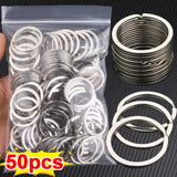 Stainless Steel Key Rings 25/30mm Split Rings Keyring for Jewelry Making DIY