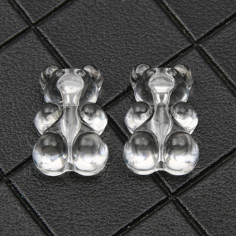 10-50pcs Transparent Bear Resin Beads Spacer for Jewelry Making