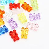 10-50pcs Transparent Bear Resin Beads Spacer for Jewelry Making