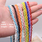 Colorful Acrylic Link Chain Lobster Clasp Chains For Jewelry Necklace