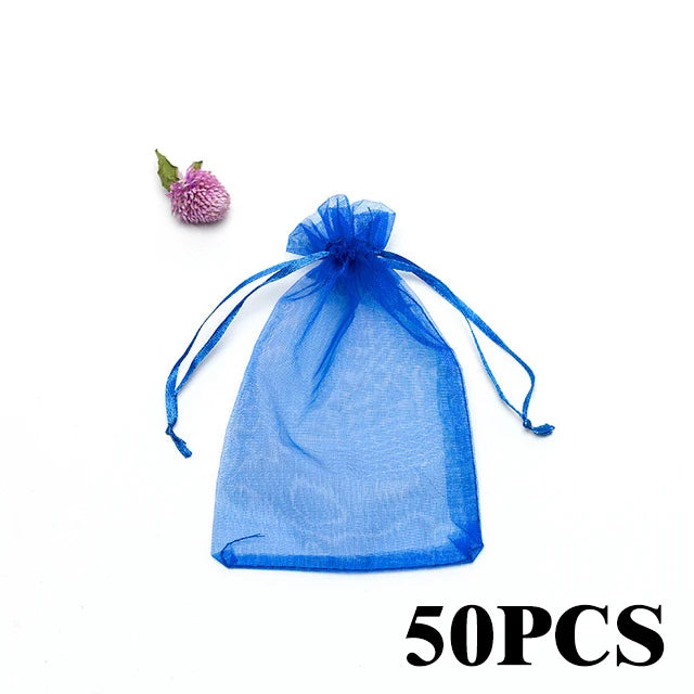 Colorful Organza Bags 10-50pcs Wedding Drawstring Gift Storage