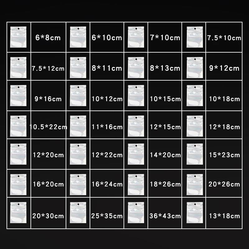 Iridescent Ziplock Bags Pouches Cosmetic Retail Packaging 10-50pcs/lot