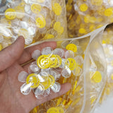40mm Korea DIY Acrylic Smile Face Sunflower Pendant for Jewelry Making