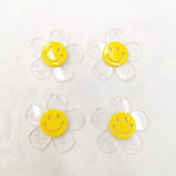 40mm Korea DIY Acrylic Smile Face Sunflower Pendant for Jewelry Making