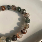 10.5MM Ghost Quartz Bracelet Round Beads Crystal Gemstone Jewelry