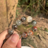 10.5MM Ghost Quartz Bracelet Round Beads Crystal Gemstone Jewelry