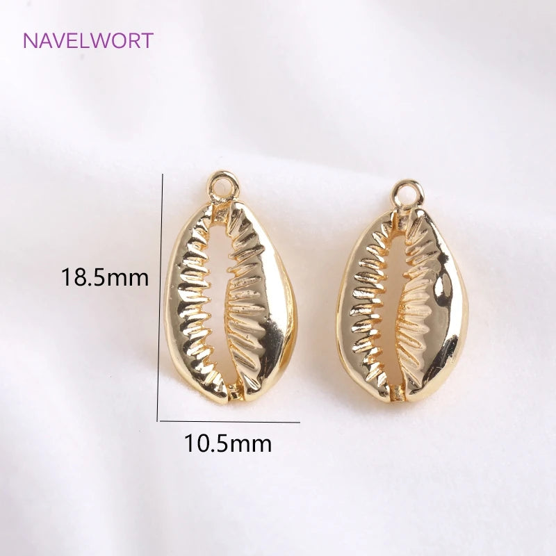 Sea Style Shell Charms 14K Plated Jewellery Making Supplies