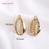 Sea Style Shell Charms 14K Plated Jewellery Making Supplies
