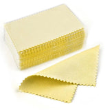 50pcs Silver Polishing Cloth for Jewelry Cleaning Soft Wipe Necklaces Rings Tool